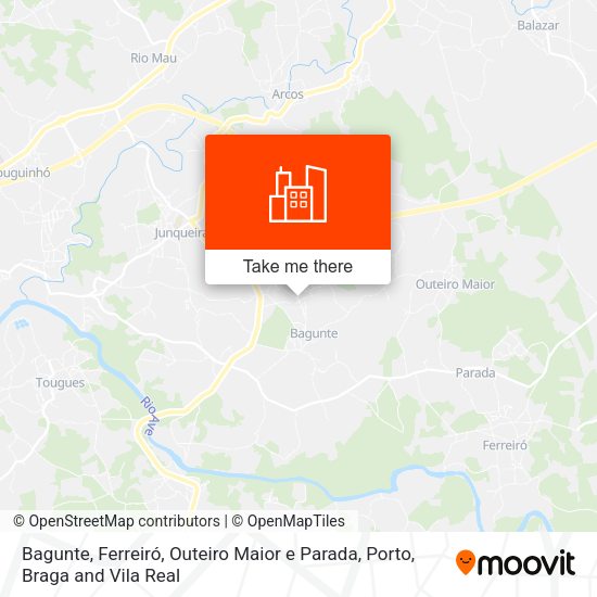 Bagunte, Ferreiró, Outeiro Maior e Parada map
