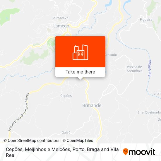 Cepões, Meijinhos e Melcões mapa