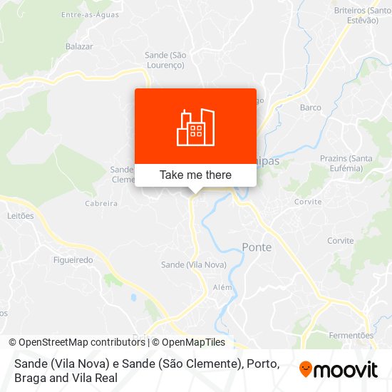 Sande (Vila Nova) e Sande (São Clemente) map