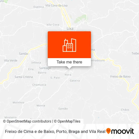 Freixo de Cima e de Baixo map