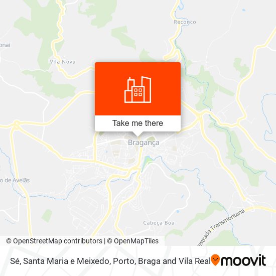 Sé, Santa Maria e Meixedo mapa