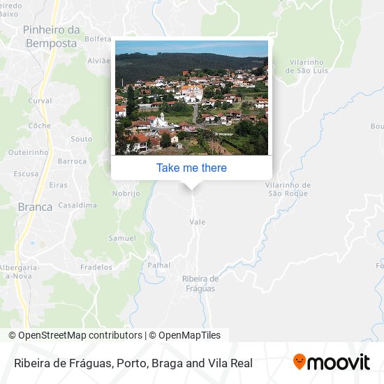 Ribeira de Fráguas mapa