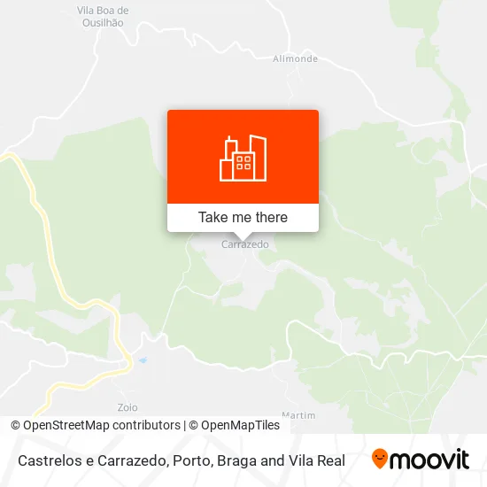 Castrelos e Carrazedo map