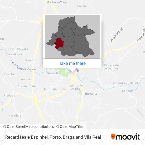 Recardães e Espinhel map