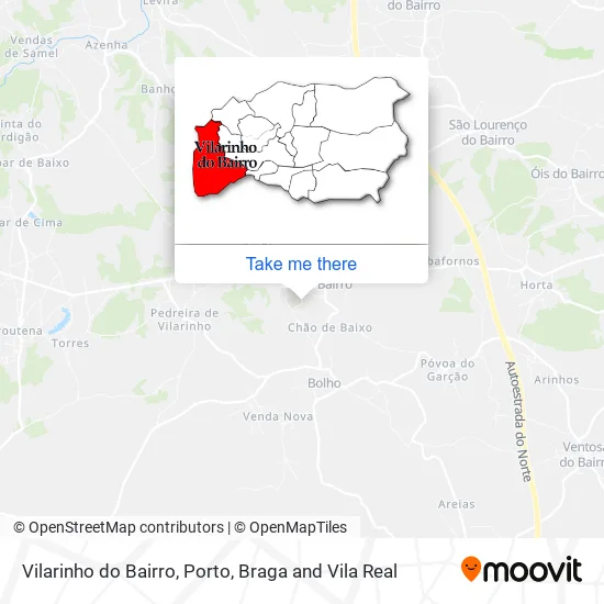 Vilarinho do Bairro map