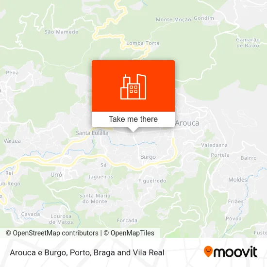 Arouca e Burgo map