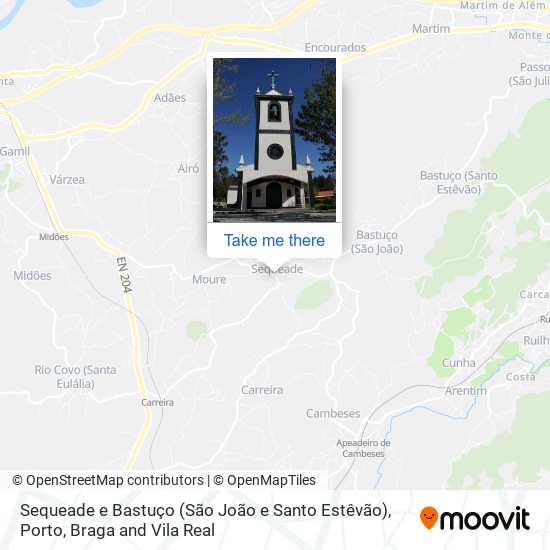 Sequeade e Bastuço (São João e Santo Estêvão) map