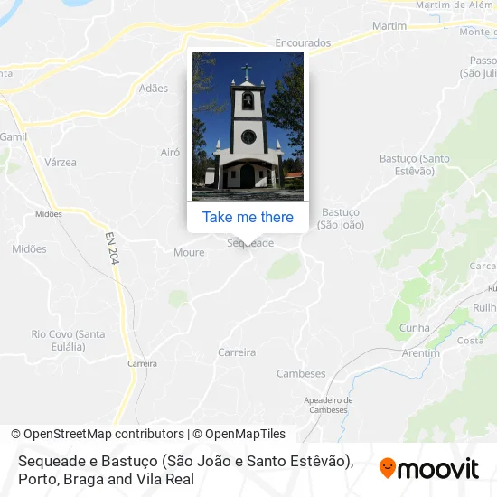 Sequeade e Bastuço (São João e Santo Estêvão) map