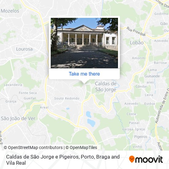 Caldas de São Jorge e Pigeiros map