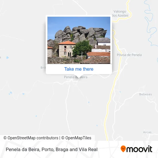 Penela da Beira map