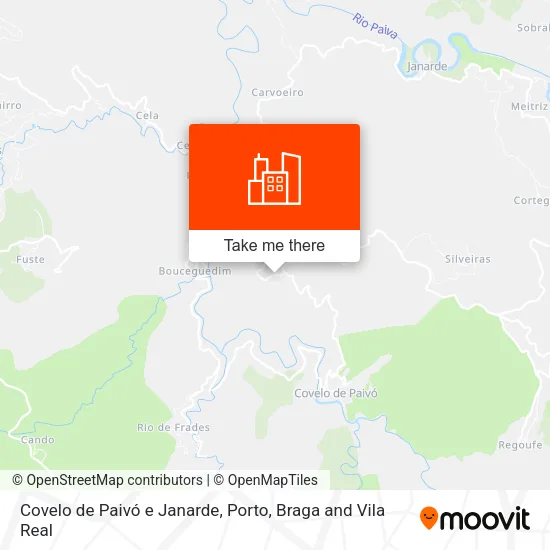Covelo de Paivó e Janarde map