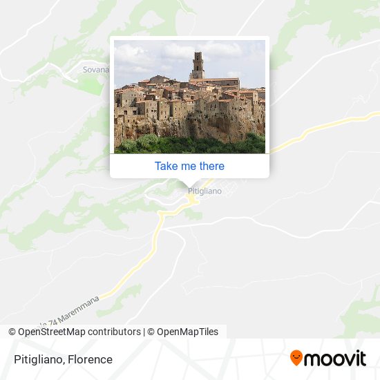 Pitigliano map