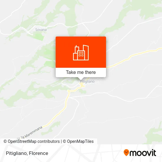 Pitigliano map