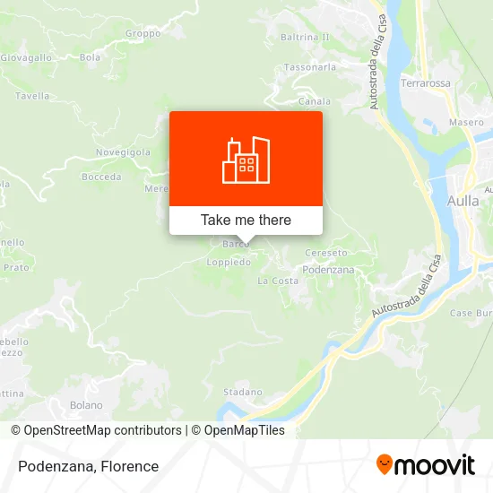 Podenzana map
