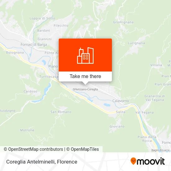 Coreglia Antelminelli map