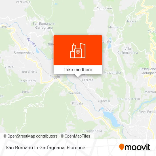 San Romano In Garfagnana map