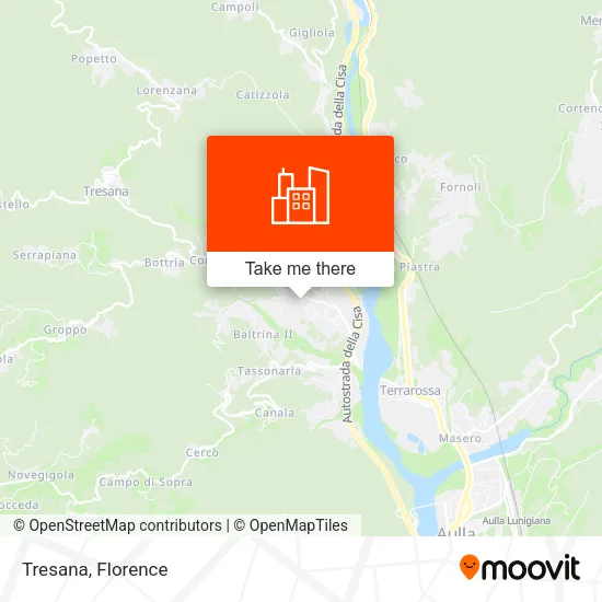 Tresana map
