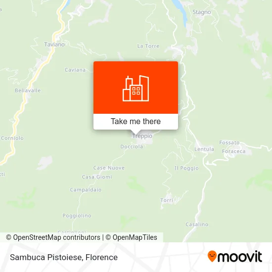 Sambuca Pistoiese map