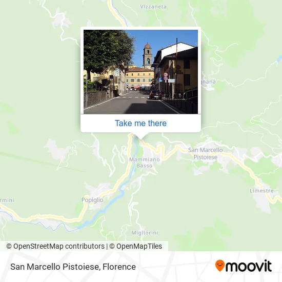 San Marcello Pistoiese map
