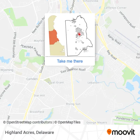 Highland Acres map