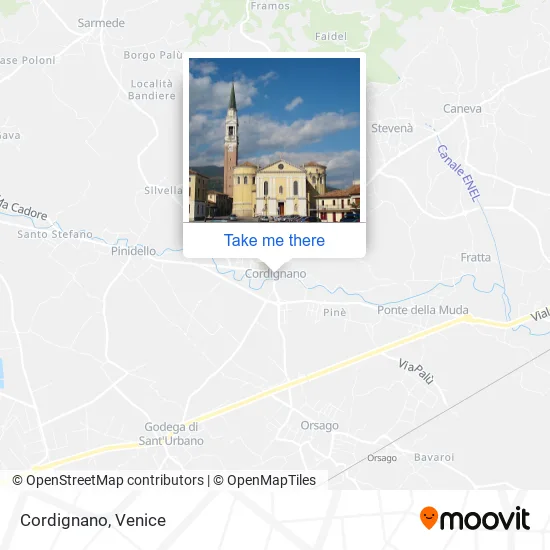 Cordignano map