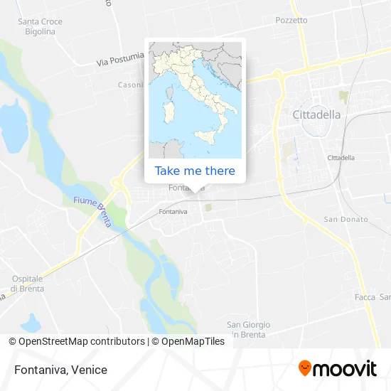 Fontaniva map