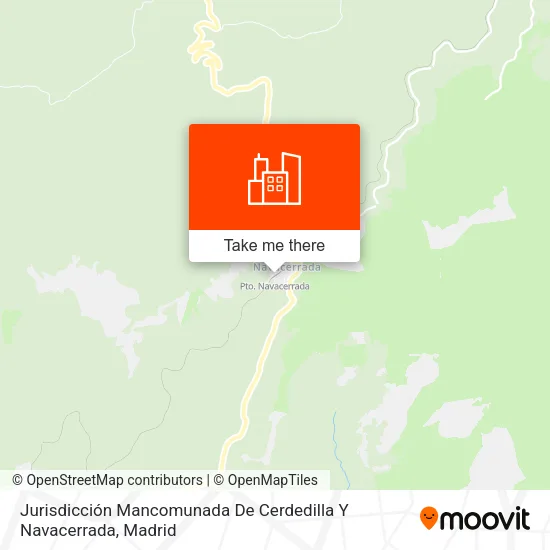 Jurisdicción Mancomunada De Cerdedilla Y Navacerrada map
