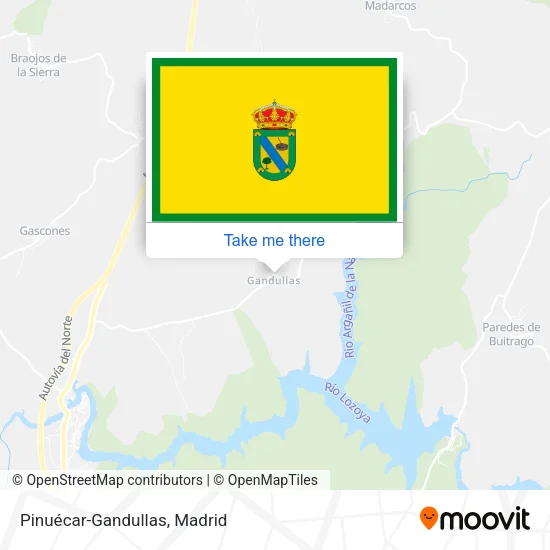 Pinuécar-Gandullas map