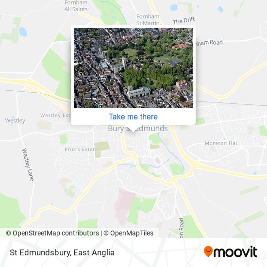 St Edmundsbury map