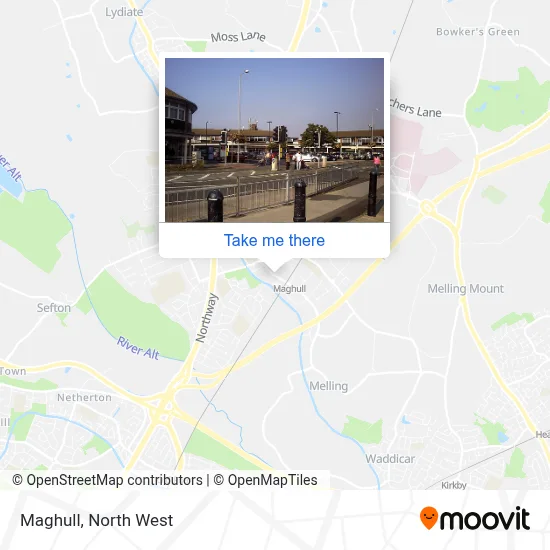 Maghull Map Public Transport in Maghull