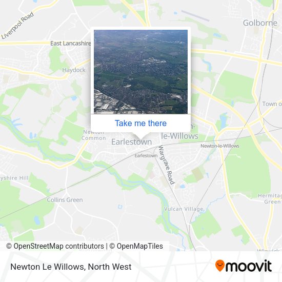 Newton Le Willows map