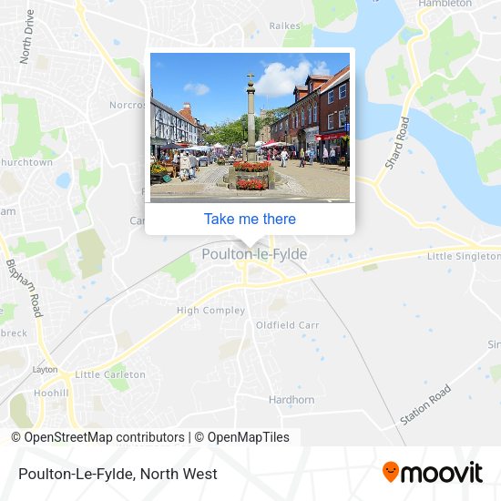 Poulton-Le-Fylde map