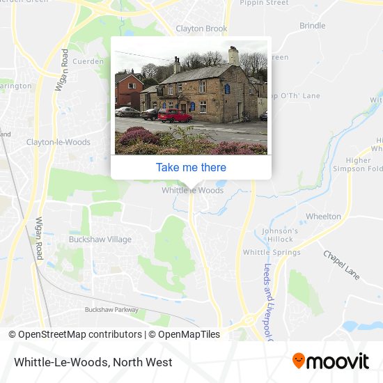 Whittle-Le-Woods map