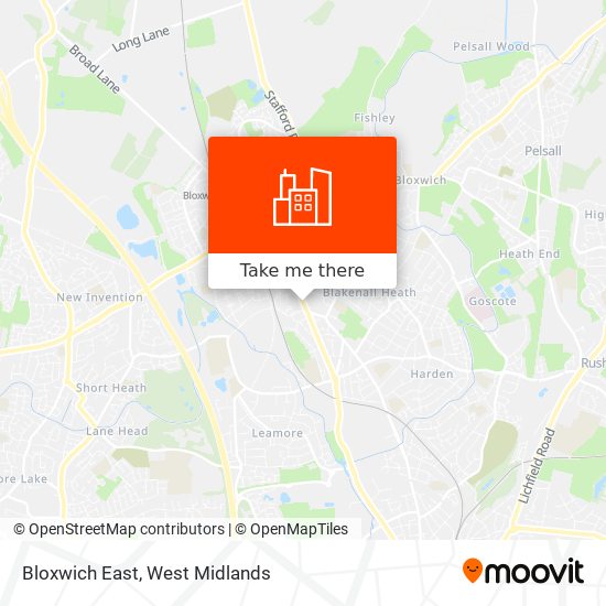Bloxwich East map