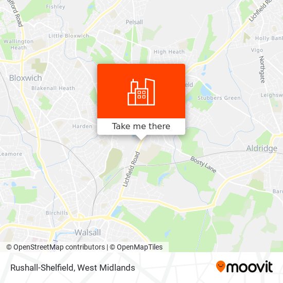 Rushall-Shelfield map
