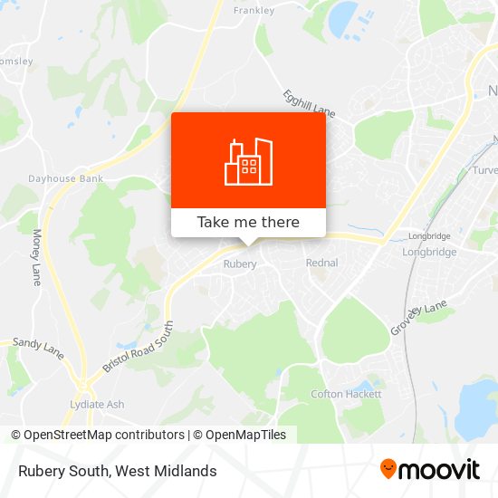 Rubery South map