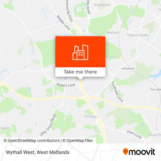Wythall West map