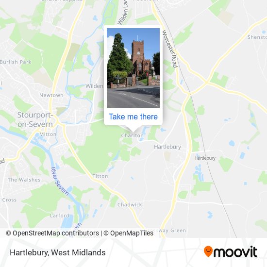 Hartlebury map