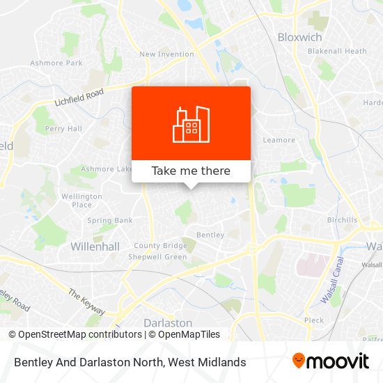 Bentley And Darlaston North map