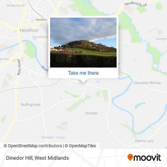 Dinedor Hill map