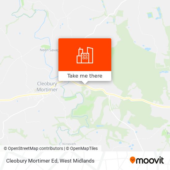 Cleobury Mortimer Ed map