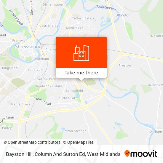 Bayston Hill, Column And Sutton Ed map
