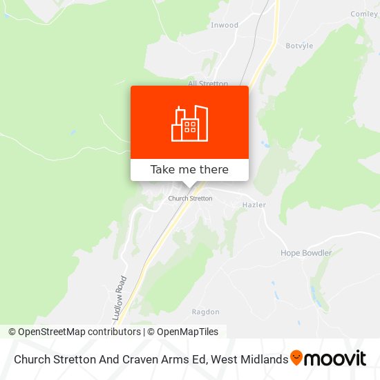 Church Stretton And Craven Arms Ed map