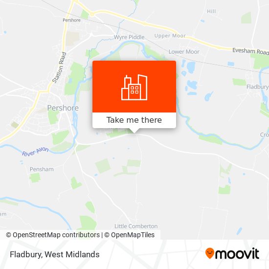 Fladbury map