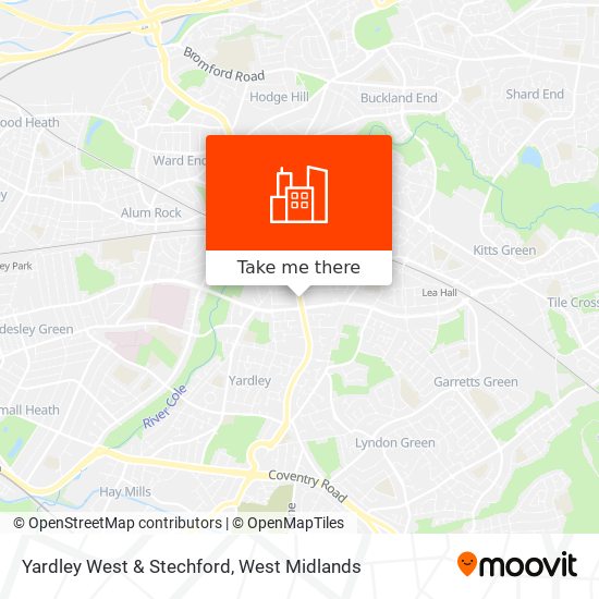 Yardley West & Stechford map