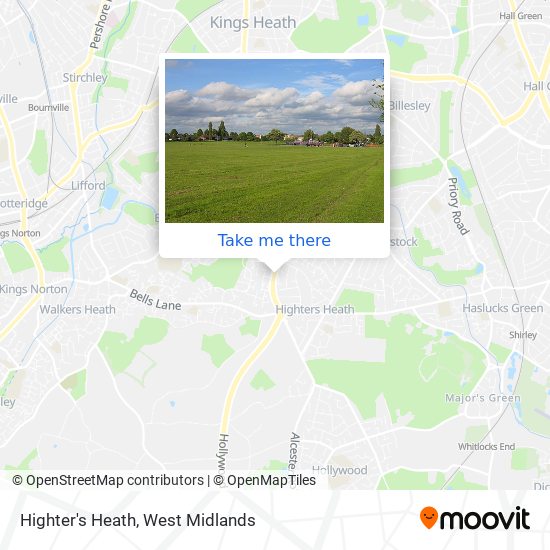Highter's Heath map