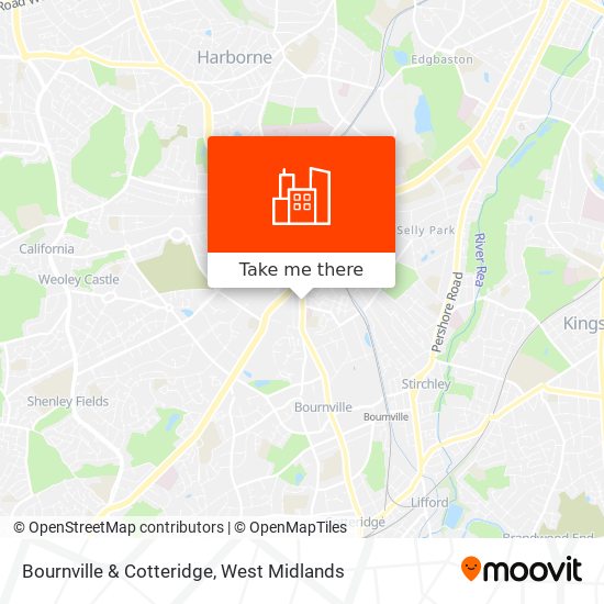 Bournville & Cotteridge map