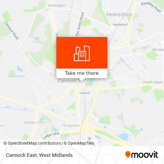 Cannock East map