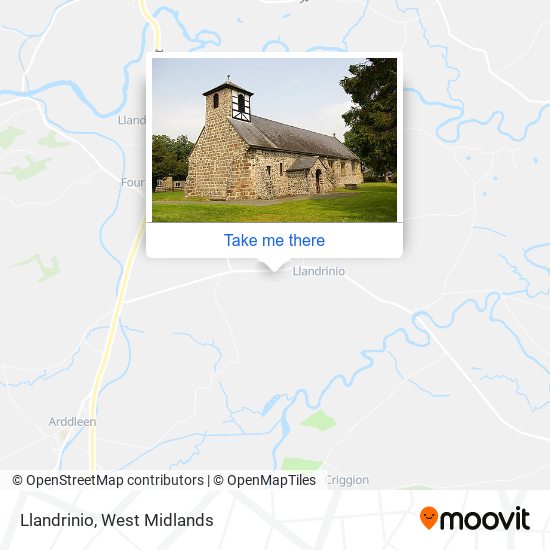 Llandrinio map