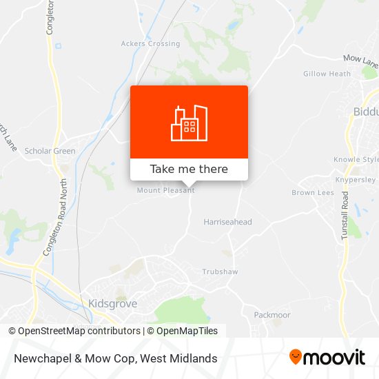 Newchapel & Mow Cop map